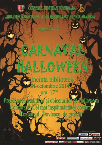 Carnaval Halloween la Biblioteca Județeană din Deva