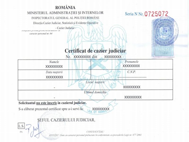 Programul pentru eliberarea cazierului judiciar în perioada sărbătorilor de iarnă
