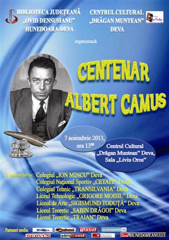Centenar Albert Camus, aniversat la biblioteca județeană din Deva