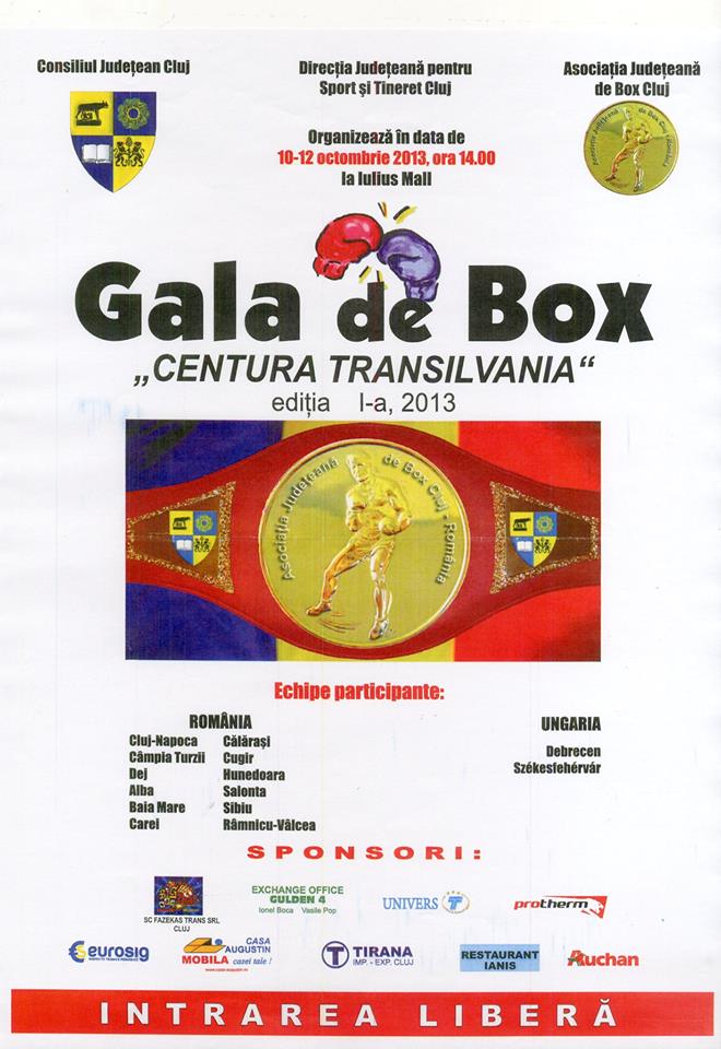 Leonard Doroftei, Francisc Vaștag și Mihai Leu, așteptați la prima ediţie a Centurii Transilvania la Box