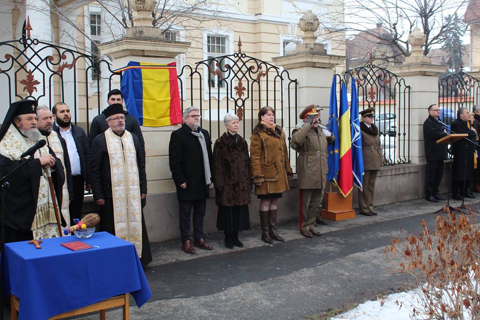 Ceremonial militar la Rectoratul Universității „Lucian Blaga″ Sibiu