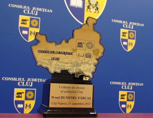 Dumitru Fărcaș primește sâmbătă Titlul de Cetățean de Onoare al județului Cluj