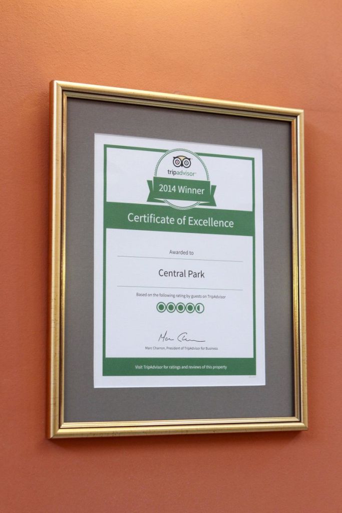 Parcul Central din Cluj-Napoca a primit Certificatul de Excelență pentru anul 2014 din partea TRIPADVISOR – cel mai mare site de călătorii din lume