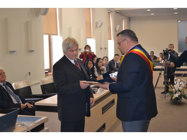 Prof. univ. dr. Szabo Istvan și prof. dr. Todea Dorel, de azi cetățeni de onoare ai municipiului Sighetu Marmației
