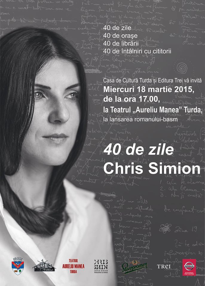 Chris Simion se întâlneşte cu cititorii săi din Turda (miercuri, 18 martie)