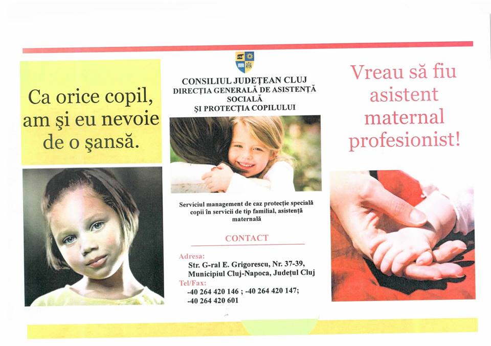DGASPC Cluj angajează asistenţi maternali