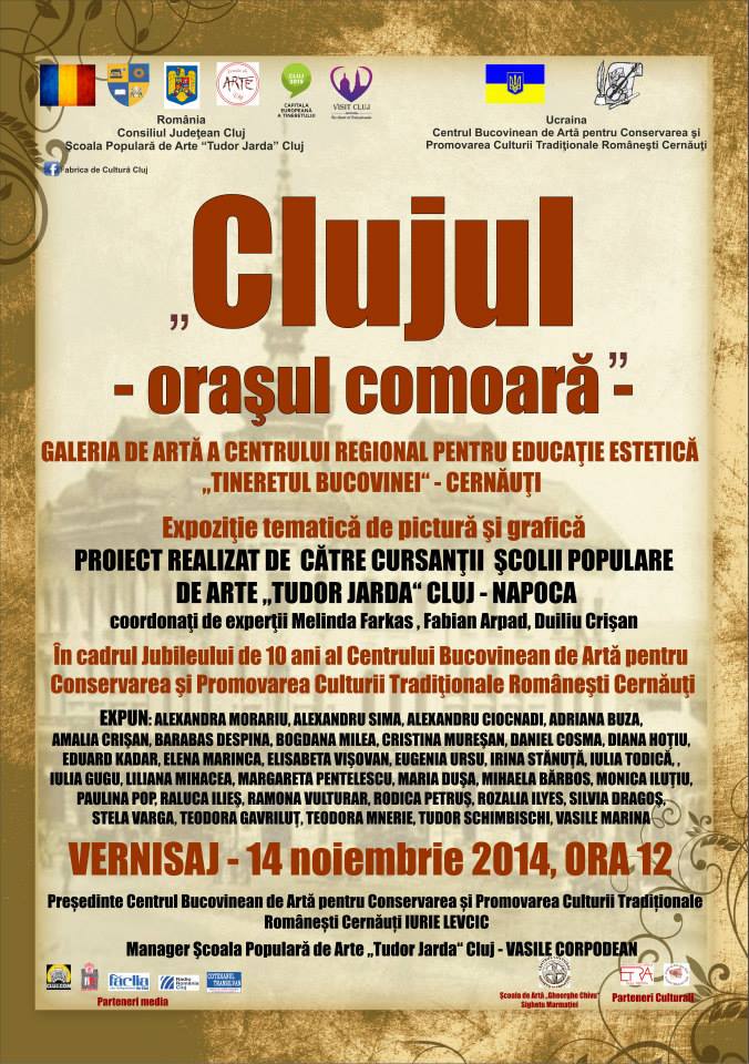 Expoziţia „Clujul – Oraşul Comoară” ajunge la Cernăuţi