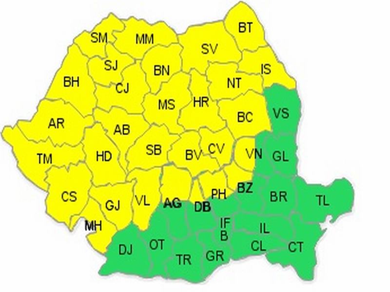 Bistrița-Năsăud, sub zodia codului galben de ploi și vijelii