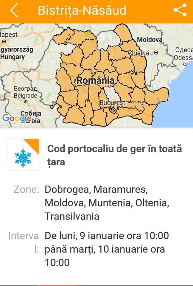 ISU Bistrița: Măsuri de prevenire în perioada cu temperaturi extreme (ger)