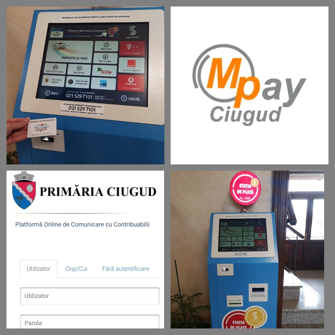 In comuna Ciugud, reduceri la plata impozitelor pentru folosirea soluțiilor electronice de plată