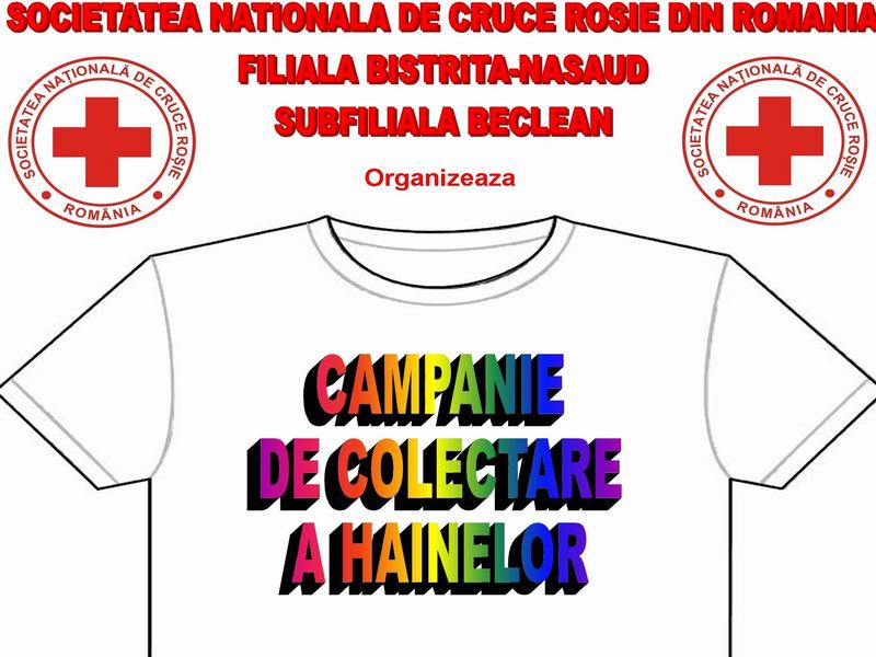Crucea Roșie Beclean organizează o campanie de colectare a hainelor pentru persoane nevoiașe
