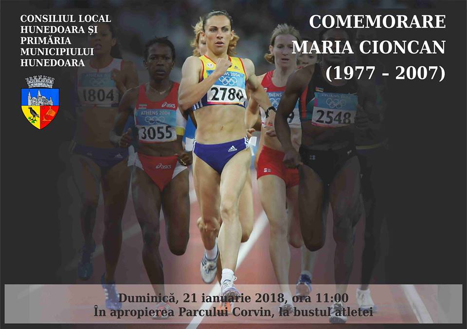 Ceremonie de comemorare a atletei Maria Cioncan (Hunedoara, 21 ianuarie)