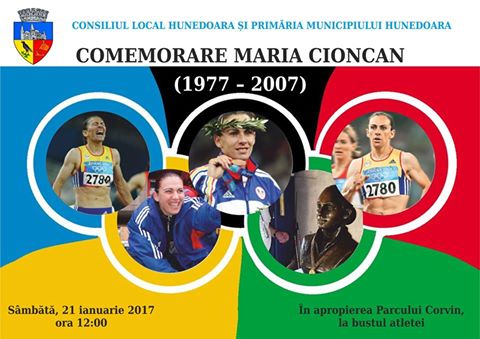 Atleta Maria Cioncan va fi comemorată sâmbătă în Hunedoara