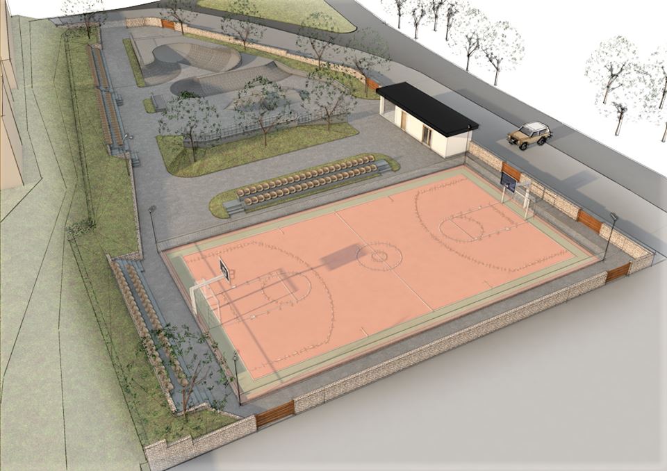 Complex polisportiv cu skatepark, teren de sport și patinoar, la Câmpia Turzii