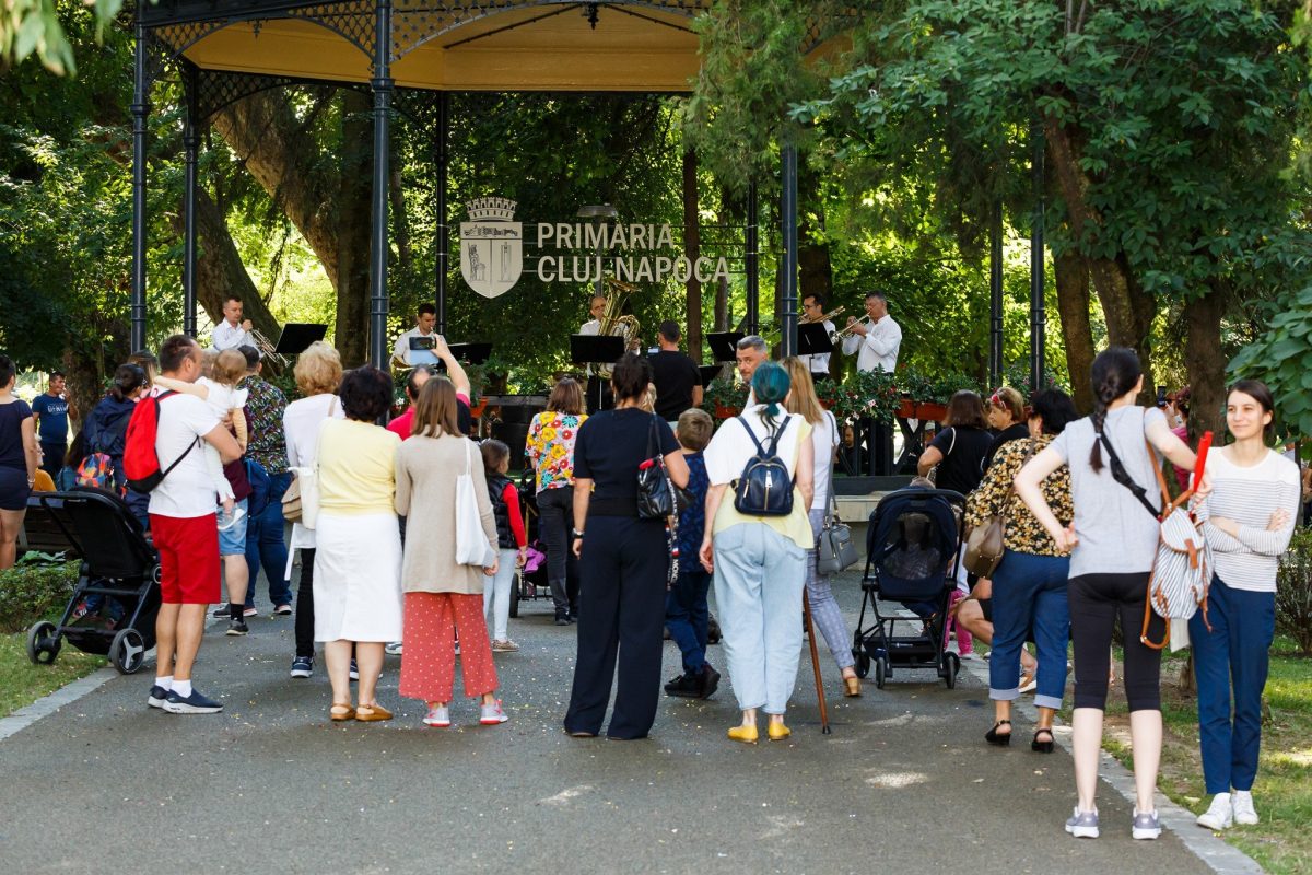Primul concert de fanfară, în Parcul Central „Simion Bărnuțiu” din Cluj-Napoca