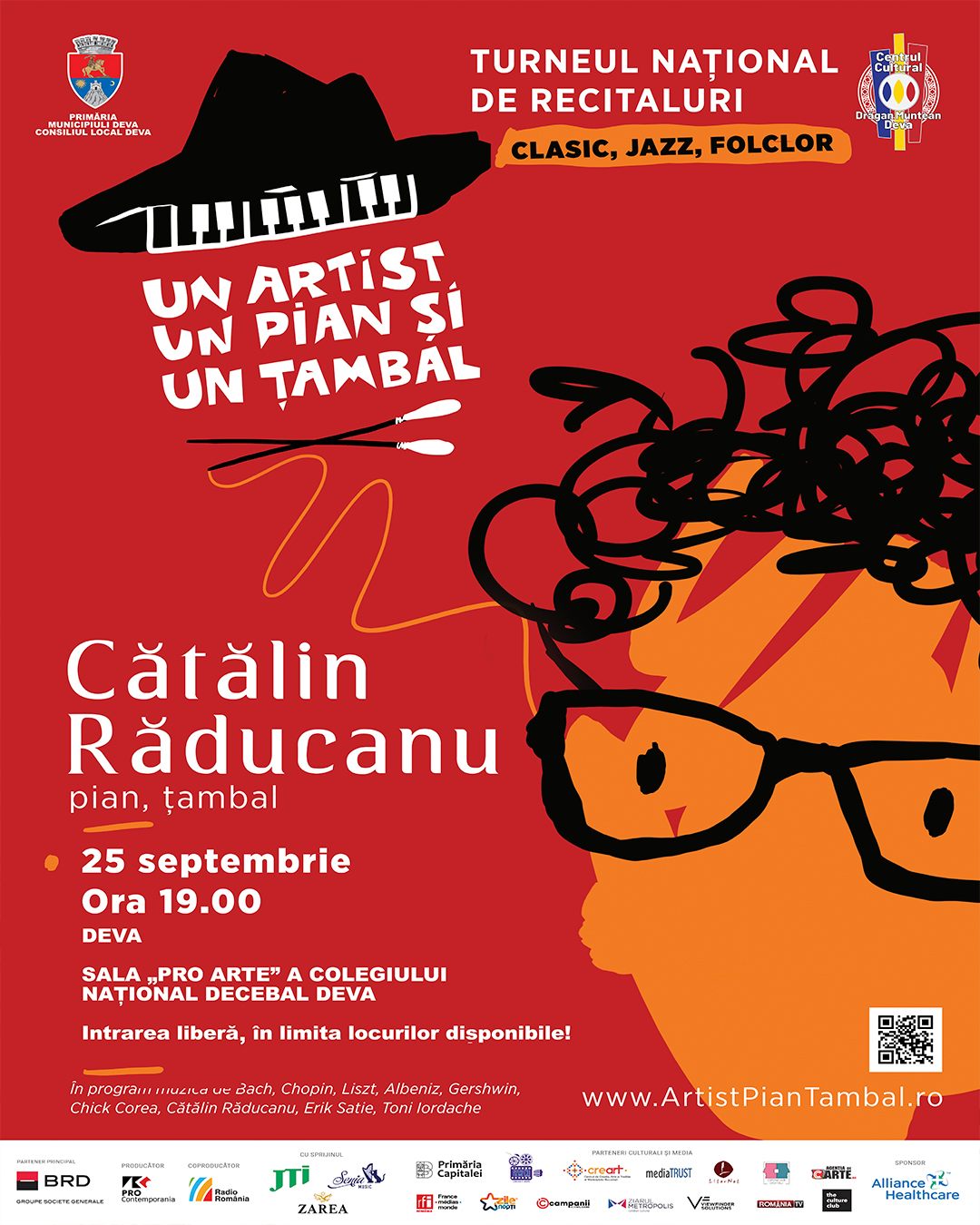 Turneul Național ,,Un artist, un pian și un țambal – clasic, jazz, folclor”, ajunge la Deva