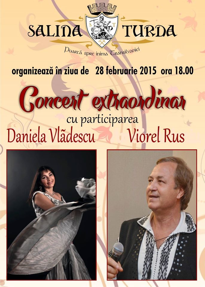 Concert extraordinar la Salina Turda cu Daniela Vlădescu și Viorel Rus