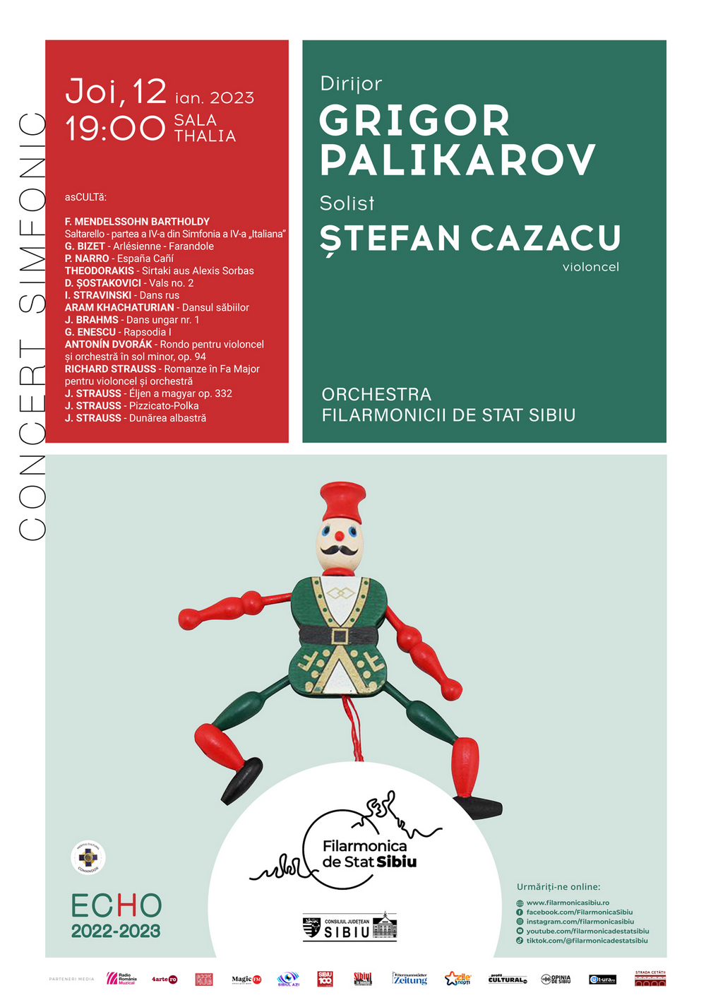 Primul concert simfonic din anul 2023 la Sibiu