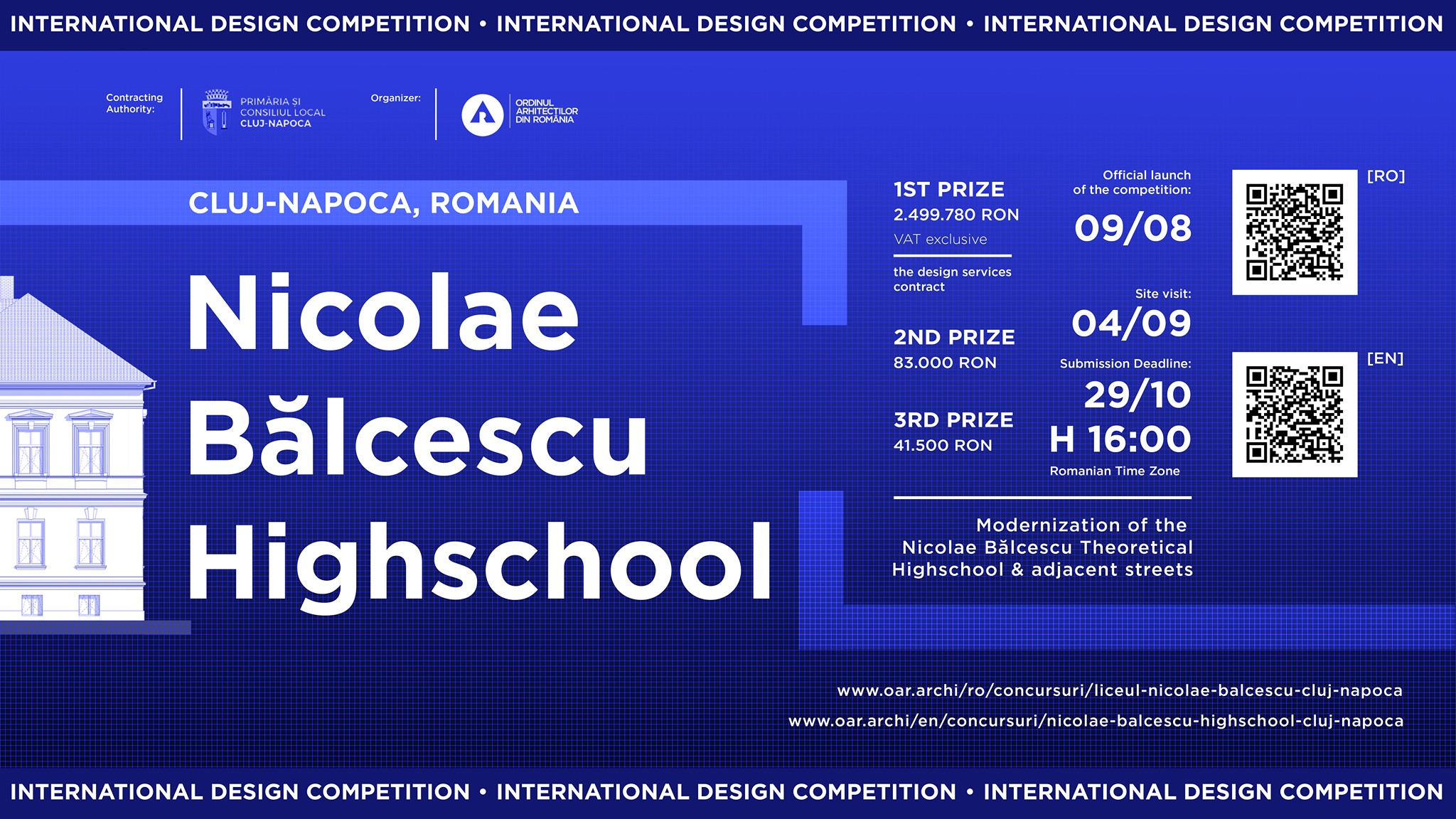 Primul concurs internațional de soluții pentru modernizarea și extinderea infrastructurii educaționale la Cluj-Napoca