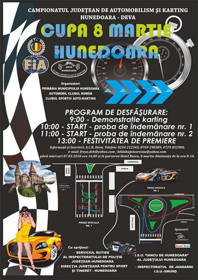 Competiții de automobilism și karting organizate în Hunedoara