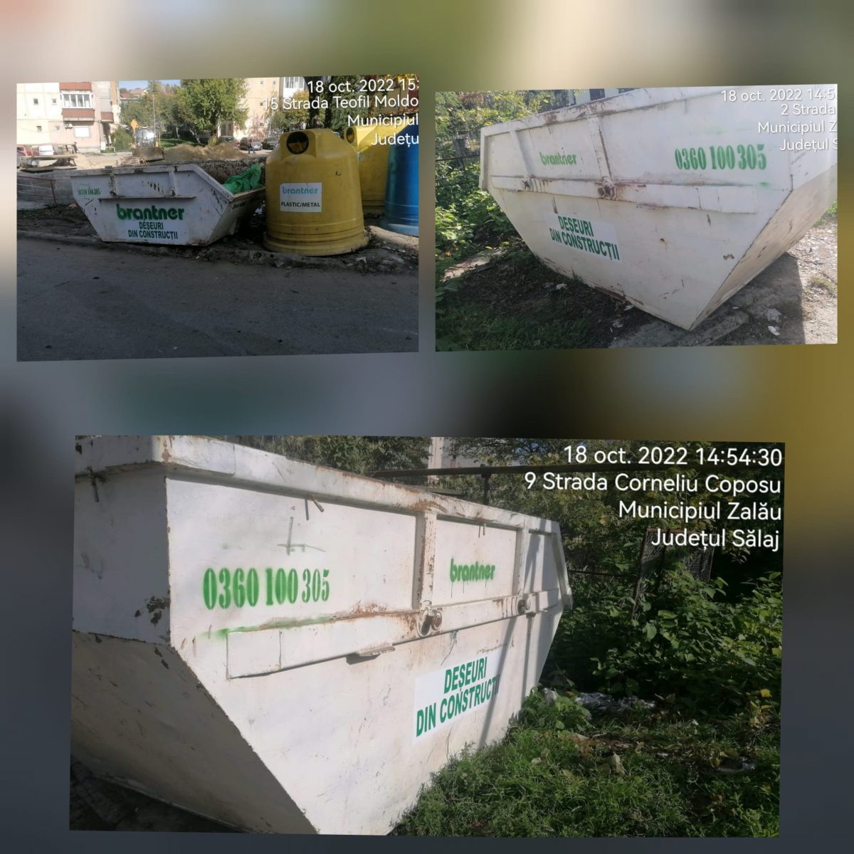 Containere pentru colectarea gratuită a molozului și deșeurilor voluminoase în Zalău