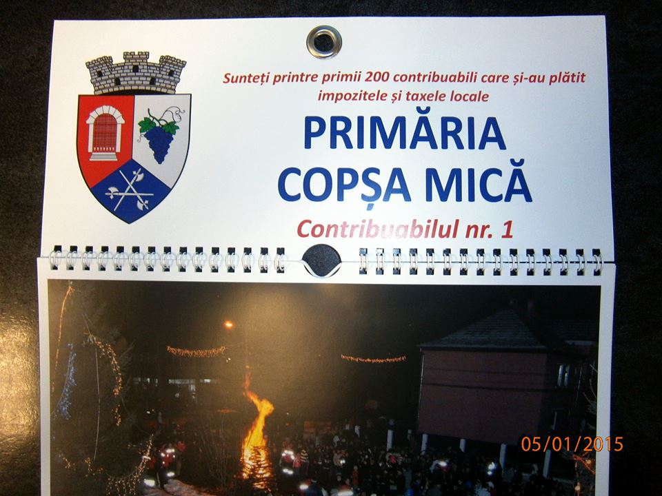 Primarul din Copșa Mică, primul contribuabil care și-a plătit impozitele în 2015