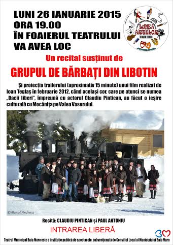Lunea Artelor la Teatrul Municipal Baia Mare: Cântec şi vers pentru Unire