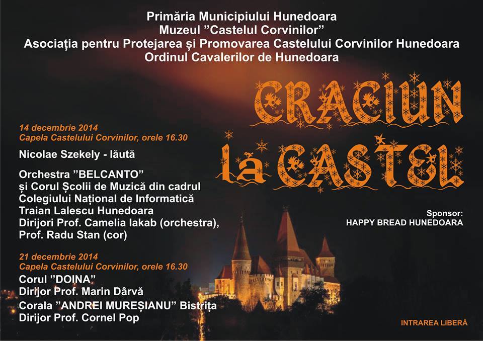 Hunedoara: Crăciun la castel (14 și 21 decembrie)