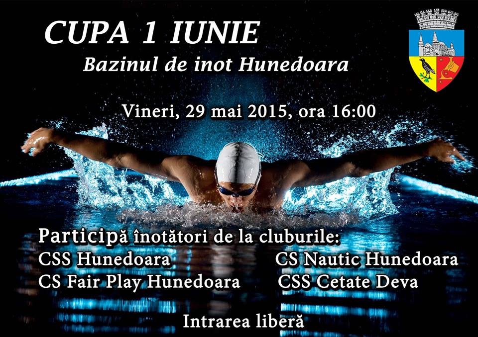 „Cupa 1 Iunie” la înot va fi organizată în Hunedoara