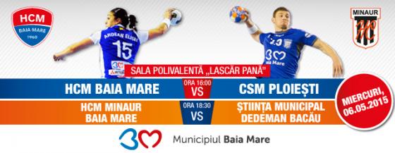 Cuplaj handbalistic, miercuri în Baia Mare
