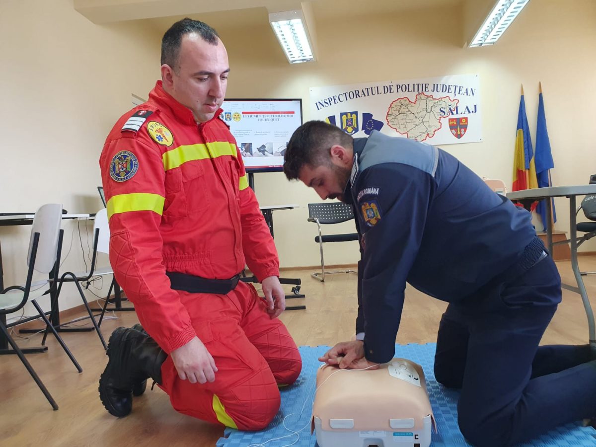 Cursuri de acordare a primului ajutor de bază la IPJ Sălaj