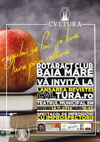 Revista online de cultură „Cvultura” va fi lansată vineri la Teatrul Municipal Baia Mare