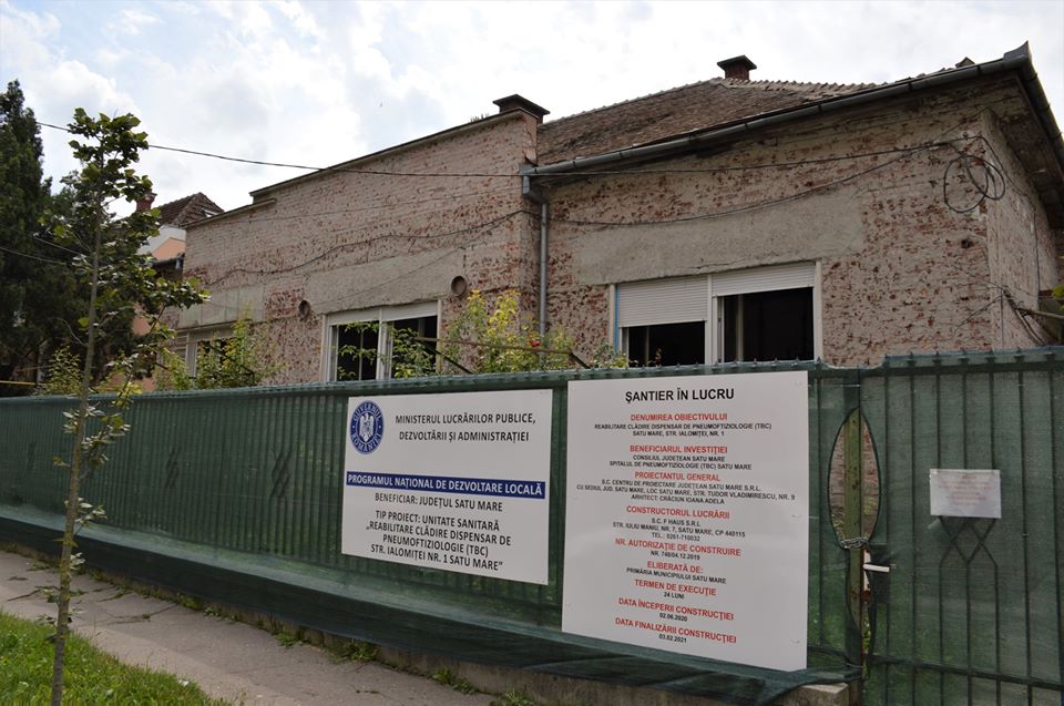Lucrări de reabilitare a clădirii Dispensarului de Pneumoftiziologie (TBC) Satu Mare