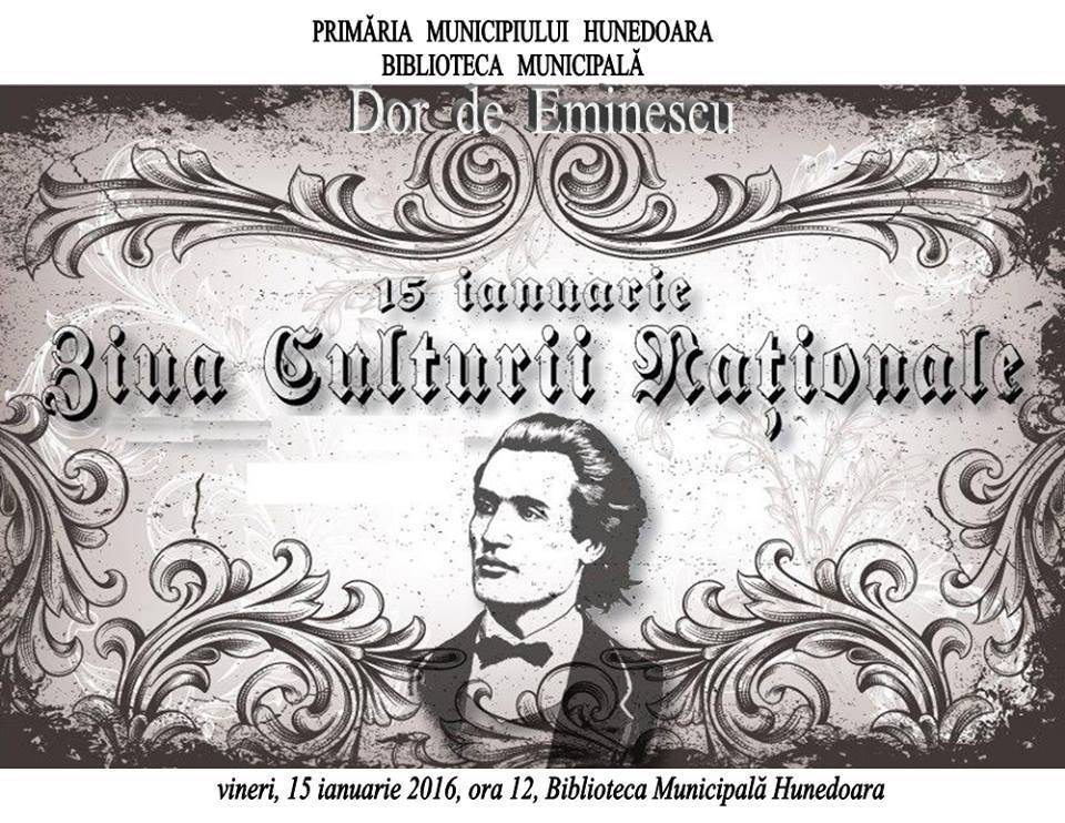„Dor de Eminescu”, la Biblioteca Municipală Hunedoara