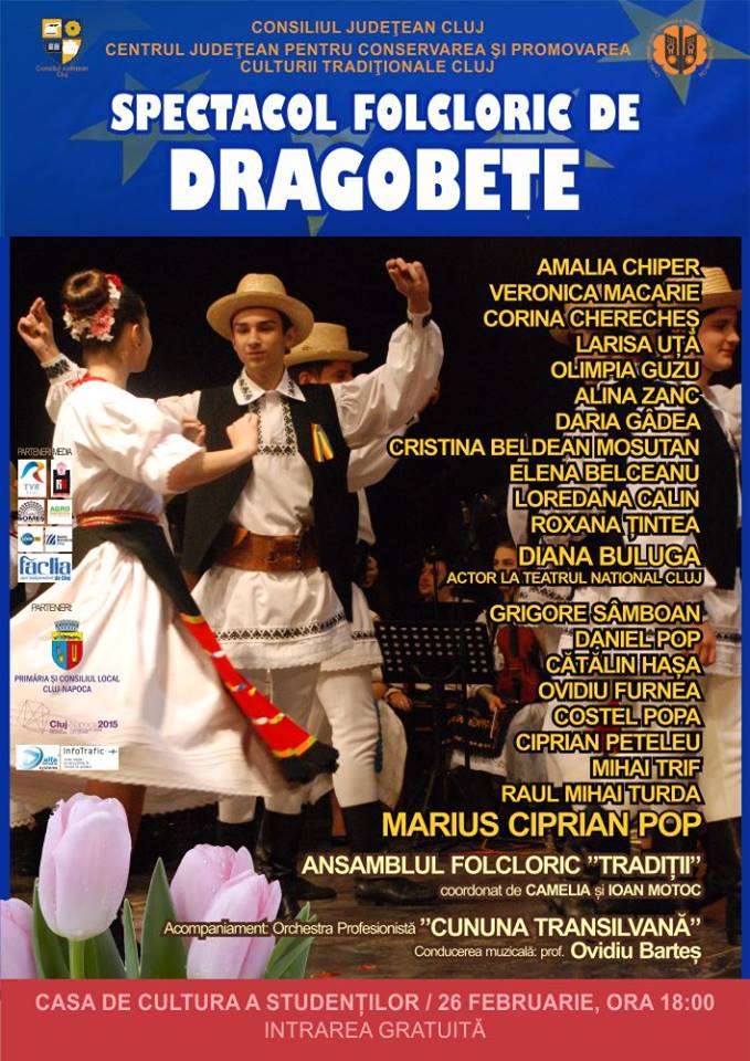 Cluj Napoca: Spectacol folcloric de “Dragobete”