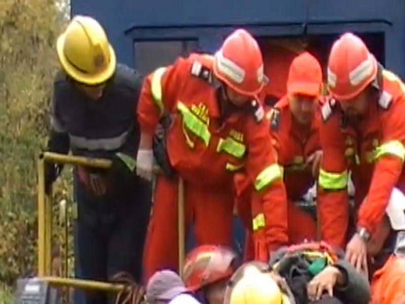 Accident feroviar grav la Monor: o drezină a colizionat un tren de marfă (VIDEO)