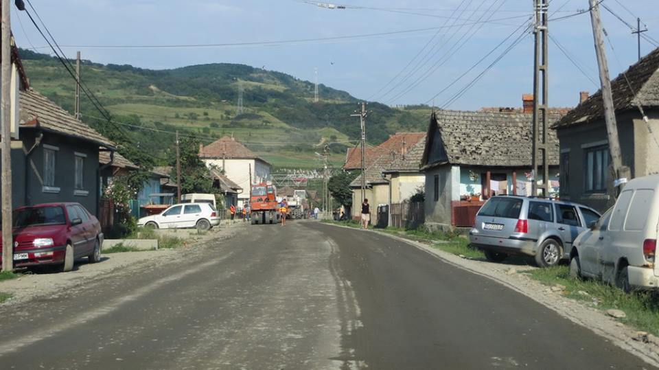 Stadiul lucrărilor la DJ 109C Gherla-Fizeşu Gherlii-Ţaga