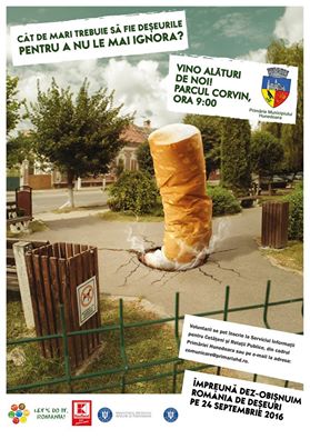 Hunedoara Acțiune de ecologizare în parcul Corvin, în cadrul campaniei „Let’s Do It, Romania!”