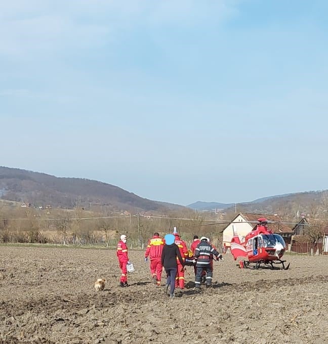 Sălăjean dus cu elicopterul SMURD