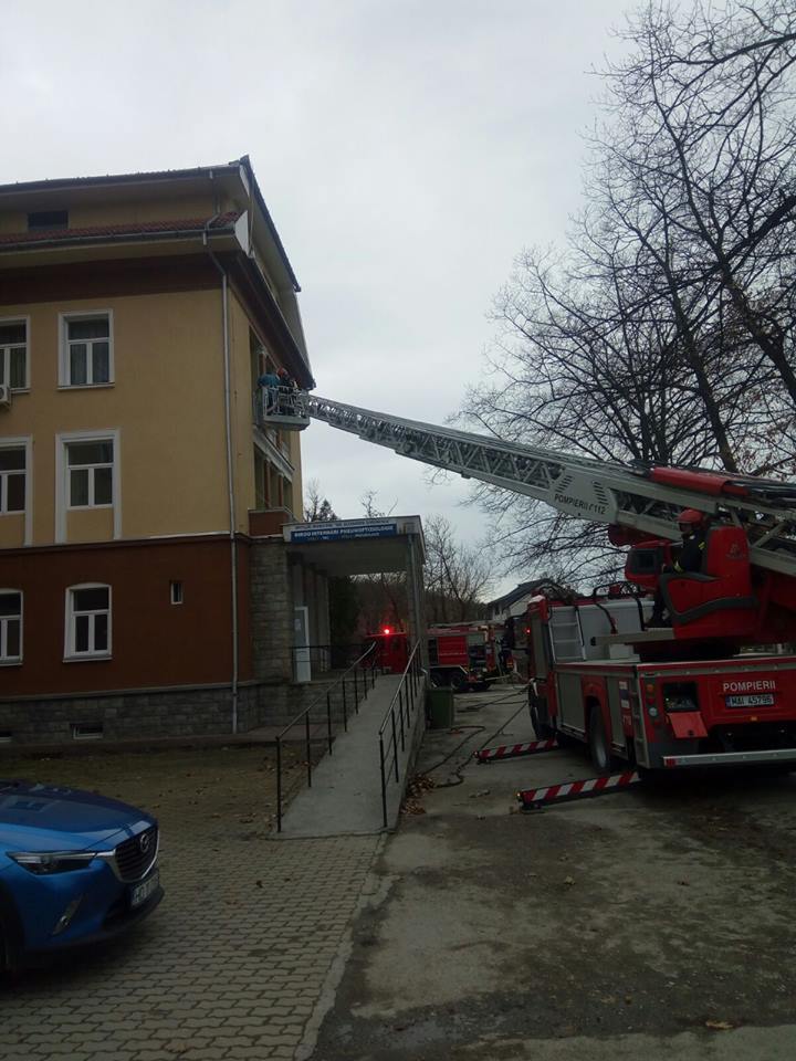 Exercițiu ISU la spitalul din Hunedoara