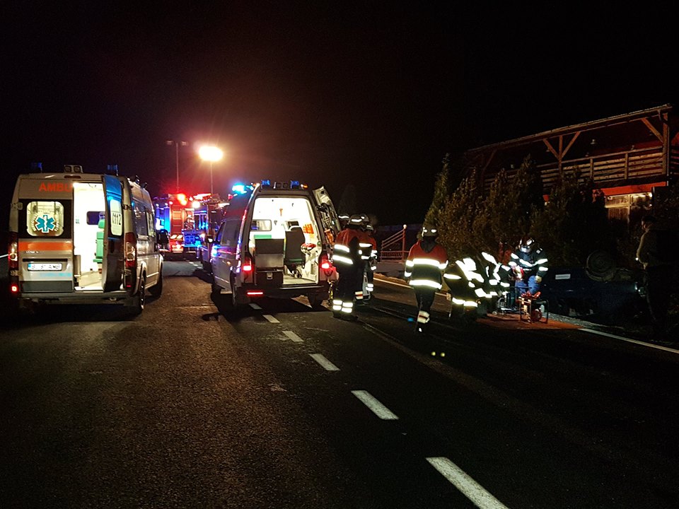 Exercițiu efectuat de ISU Sălaj pe DN 1F, între localităţile Zalău şi Ciumărna