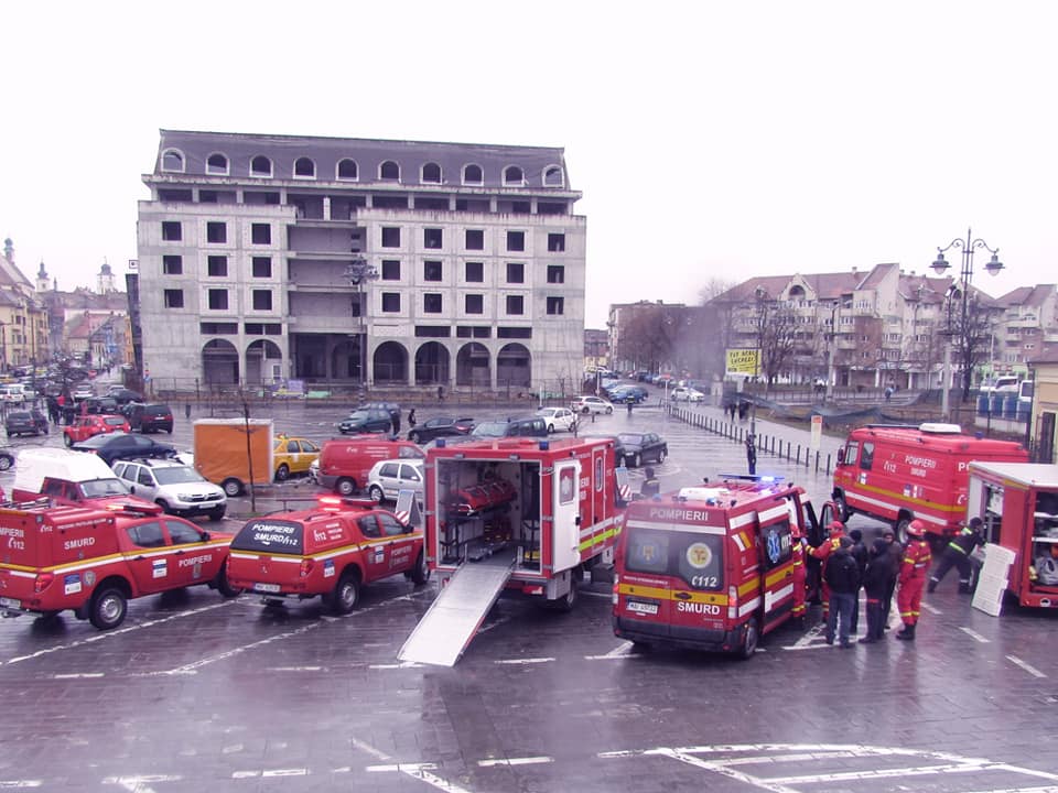 Exercițiu efectuat de ISU Sibiu în Gara CFR Sibiu
