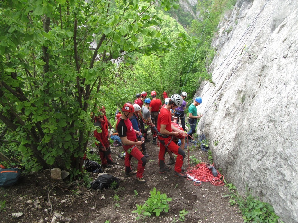 Exercițiu de salvare desfășurat de Salvamontul clujean în Cheile Turzii