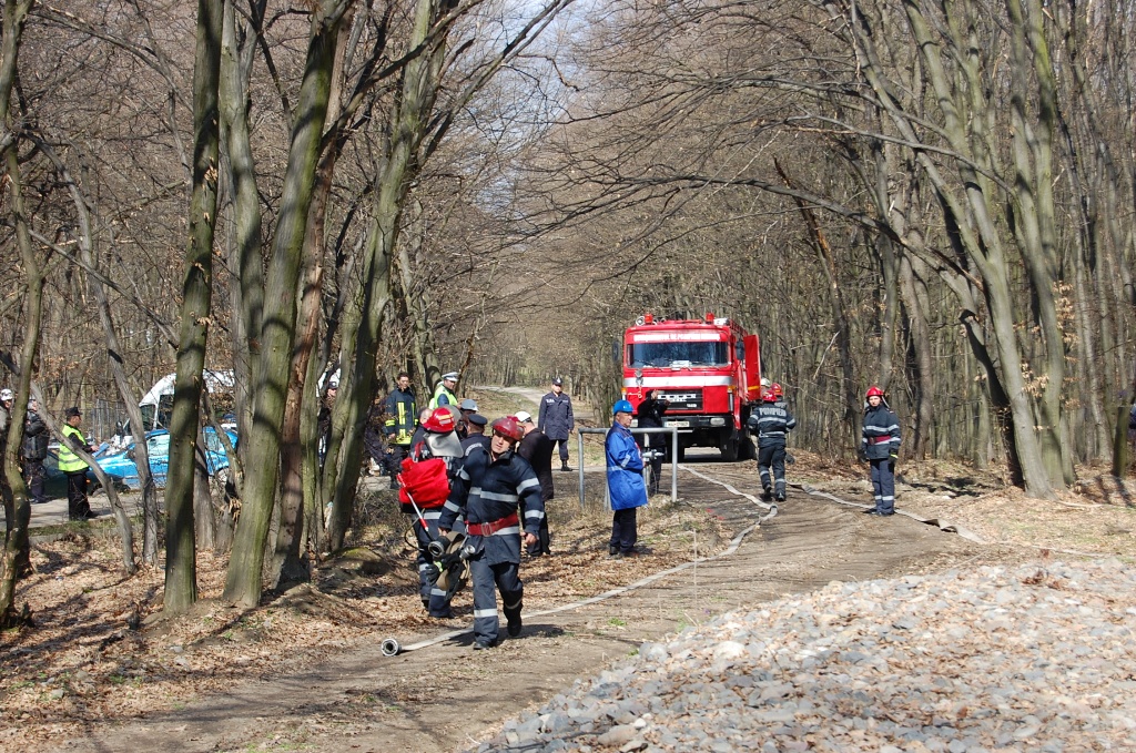 Exercițiu efectuat de ISU Alba în orașul Cugir