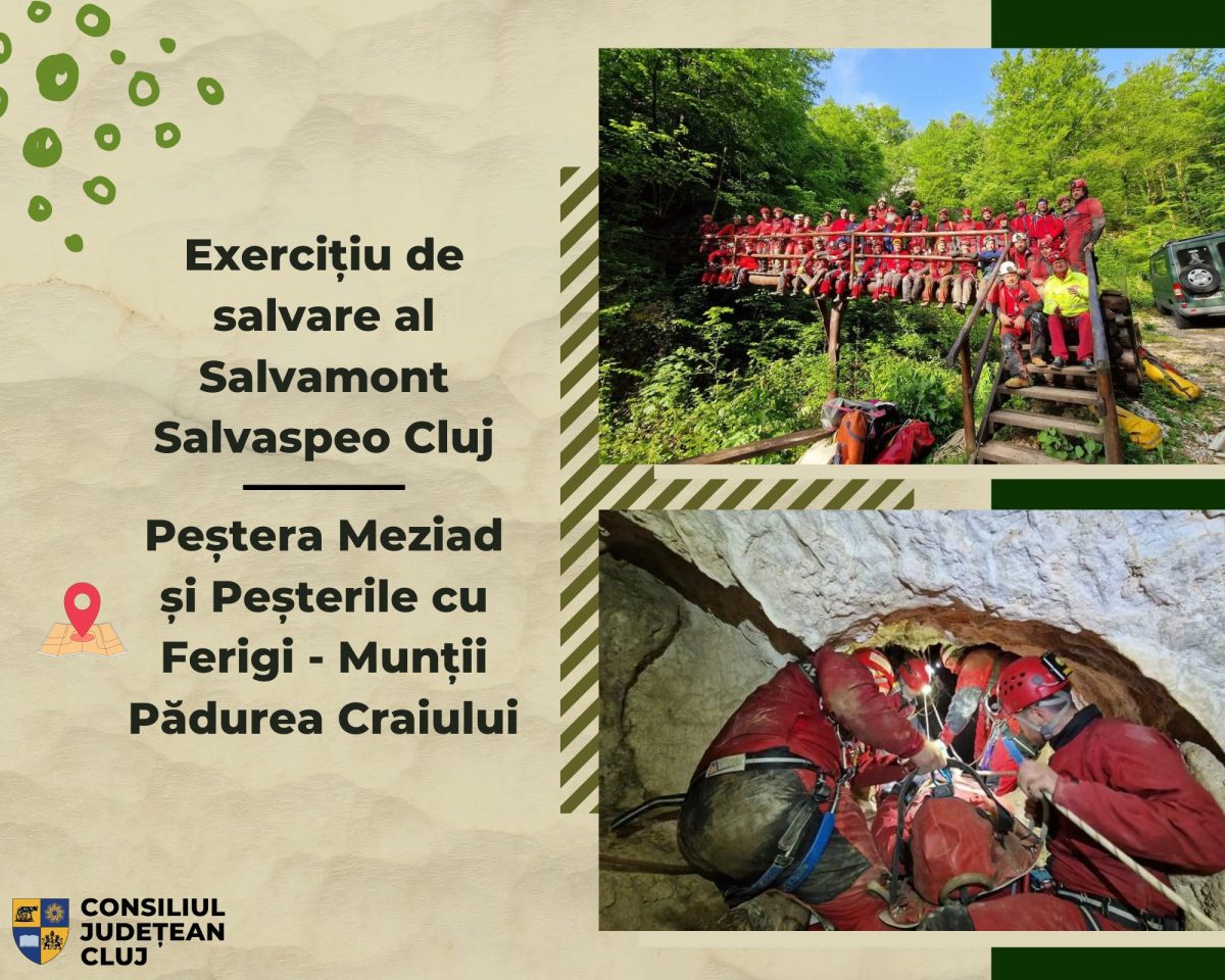 Exercițiu de salvare în Munții Pădurea Craiului