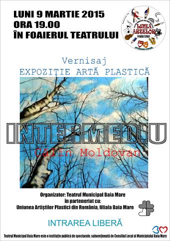 Lunea Artelor la Teatrul Municipal Baia Mare: Expoziţia „Intermediu” a artistului plastic Călin Moldovan