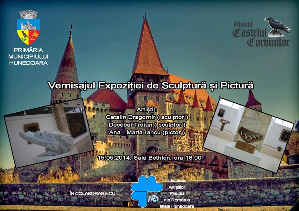 Expoziție de sculptură și pictură la Castelul Corvinilor