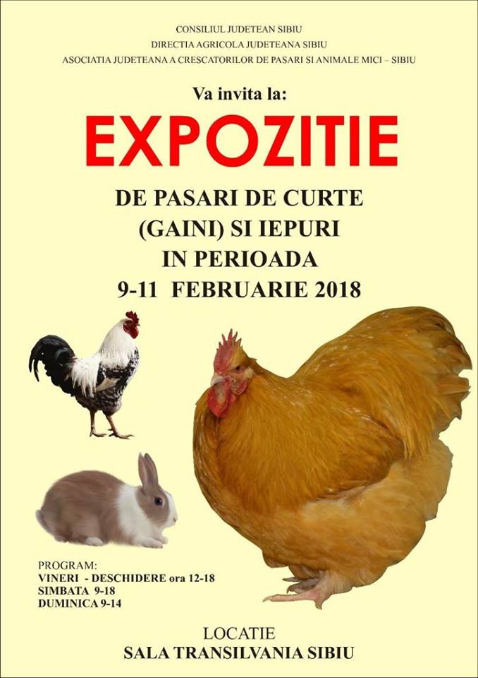 Expoziție de păsări și animale mici la Sibiu