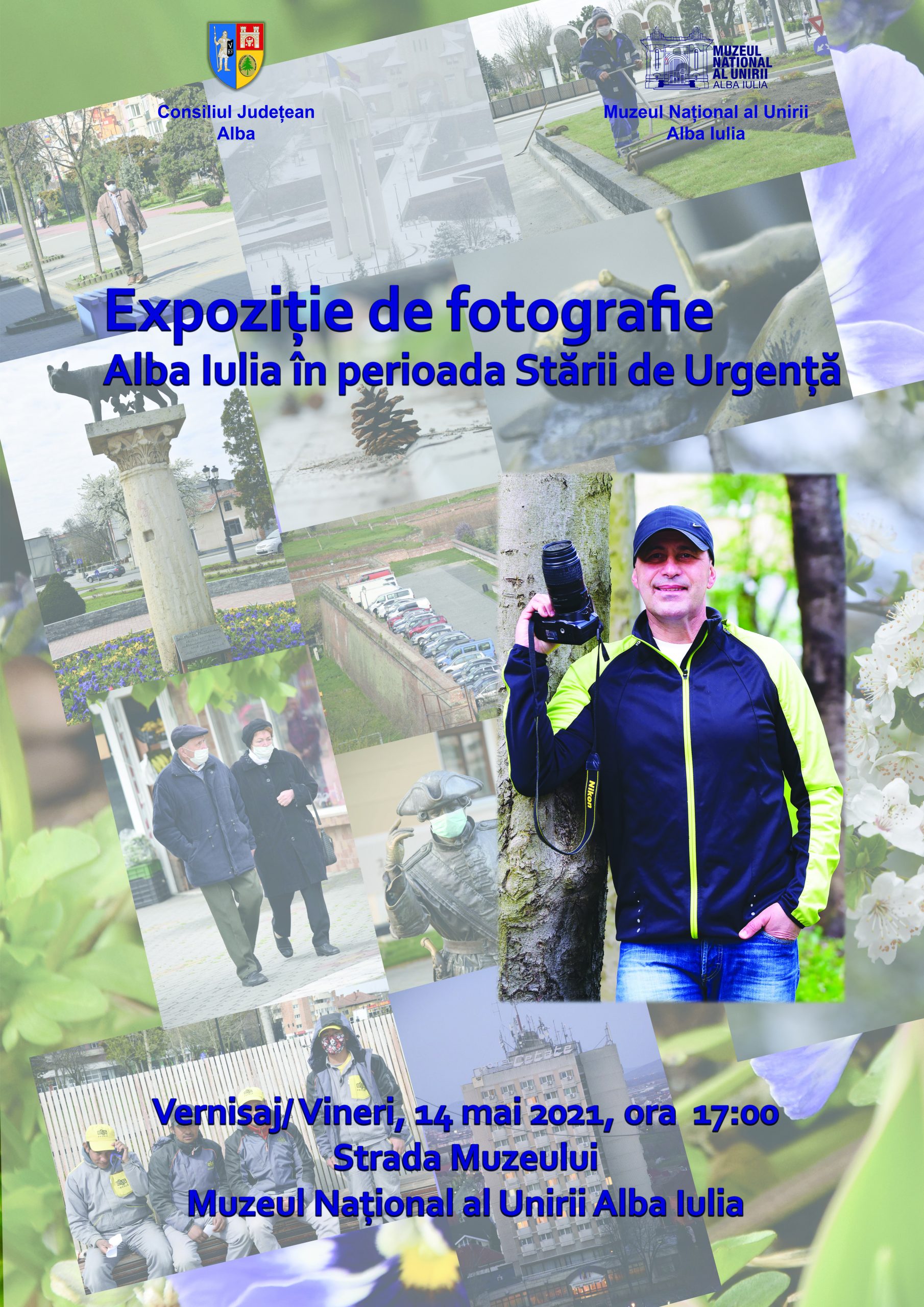 Alba Iulia în perioada Stării de Urgență, expozitie foto Cosmin Szekely, pe strada Muzeului.