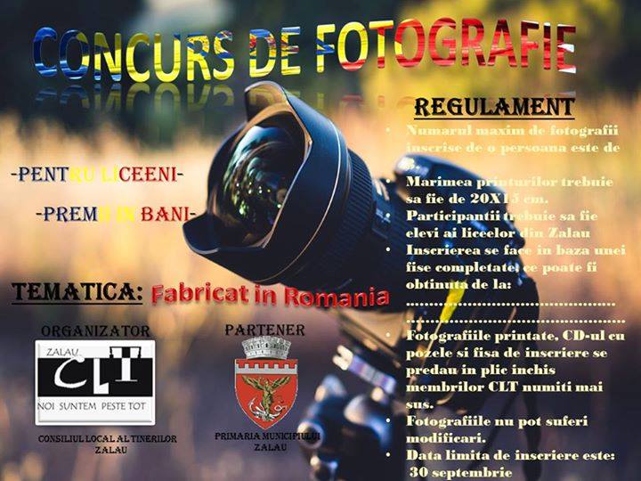 ”Fabricat în România”, expoziție de fotografii organizată de Consiliul Local al Tinerilor Zalău